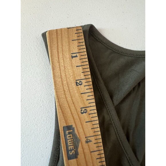 12pm by mon ami jumpsuit Women size M Stretch khaki sleeveless stretch waist - Picture 8 of 11